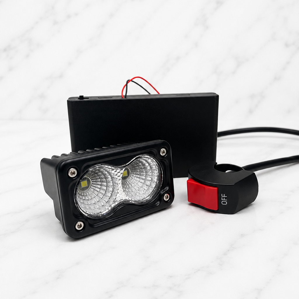 Battery Powered Metal Baja Light (WITH A SWITCH)
